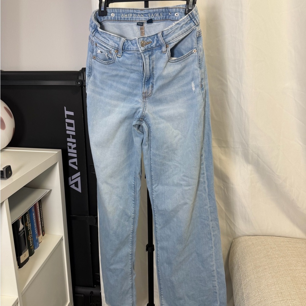 American Eagle Outfitters Sky Blue Straight Leg Jeans